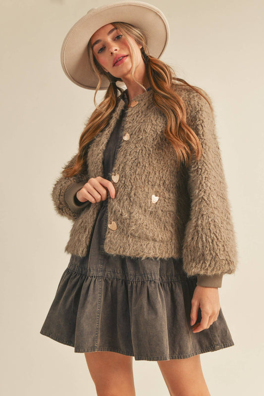 FAUX SHEARLING JACKET