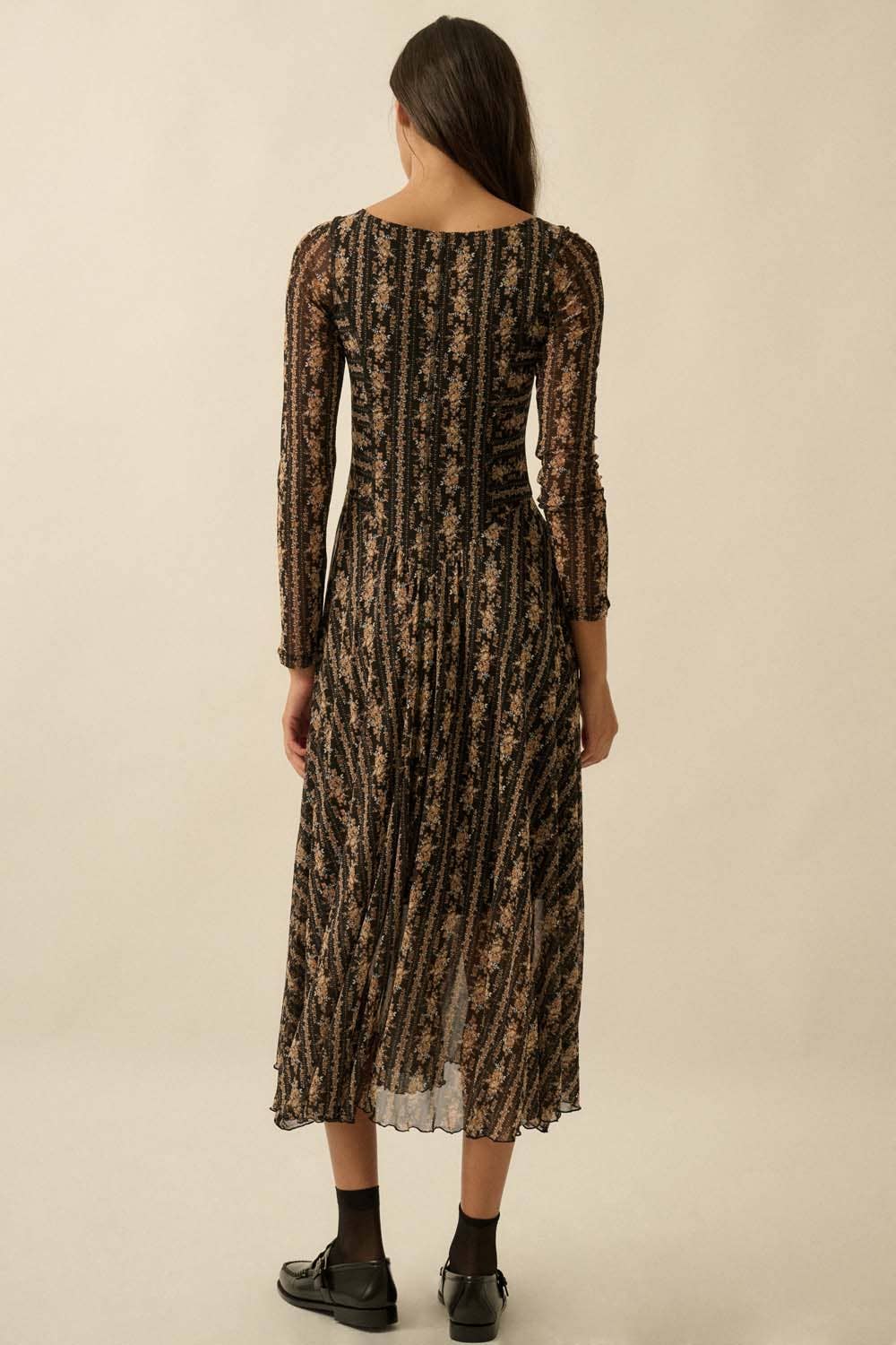 Paige Long-Sleeve Midi Dress