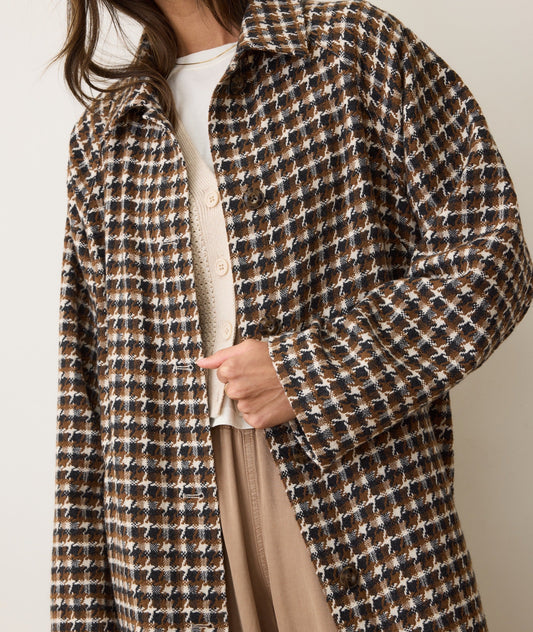 Marine Layer Hayes Houndstooth Trenchcoat