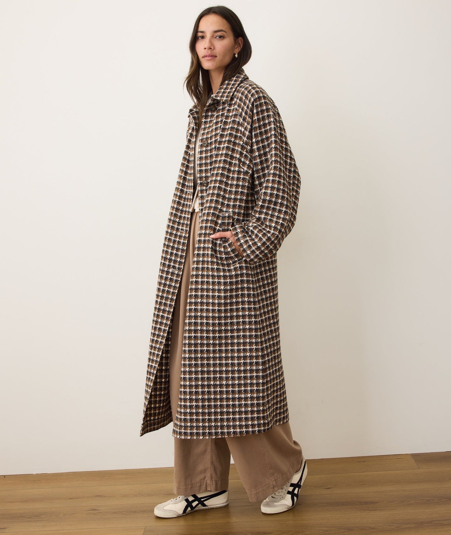 Marine Layer Hayes Houndstooth Trenchcoat
