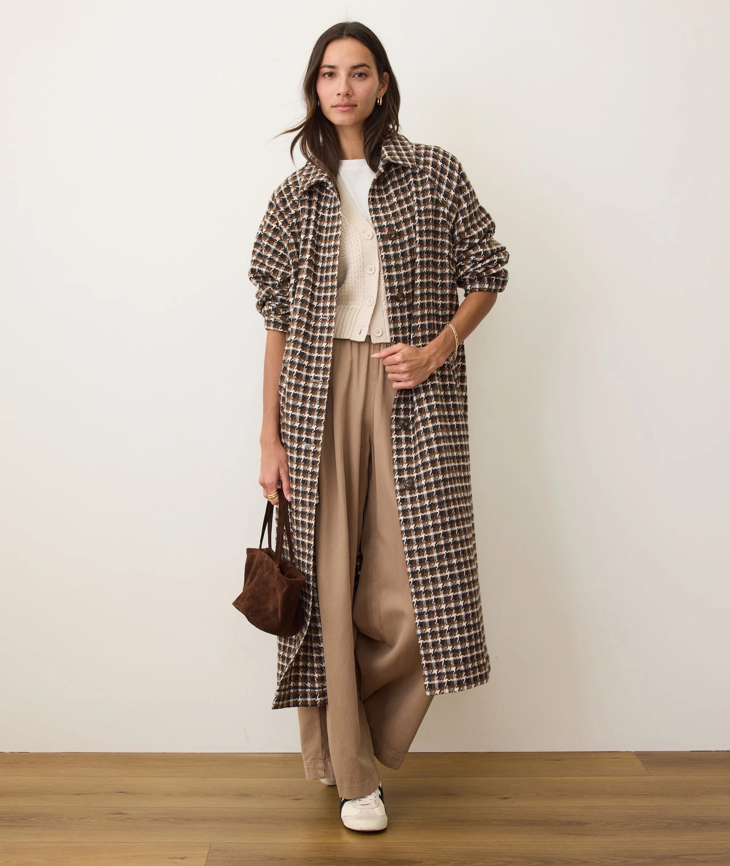 Marine Layer Hayes Houndstooth Trenchcoat