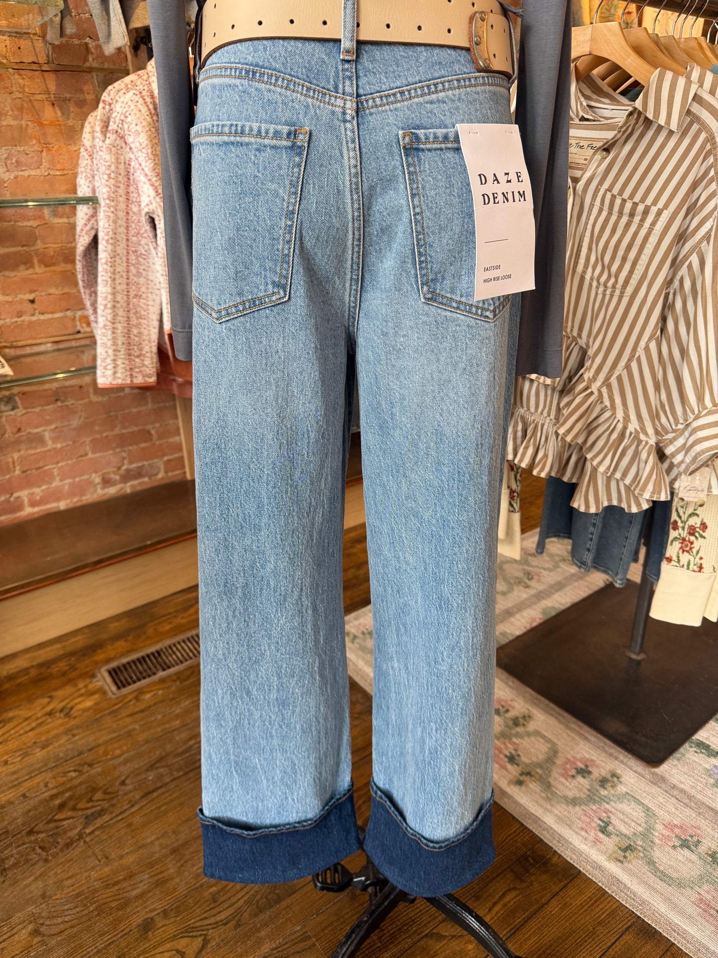 Daze Denim Eastside High Rise Loose Cuff Jeans