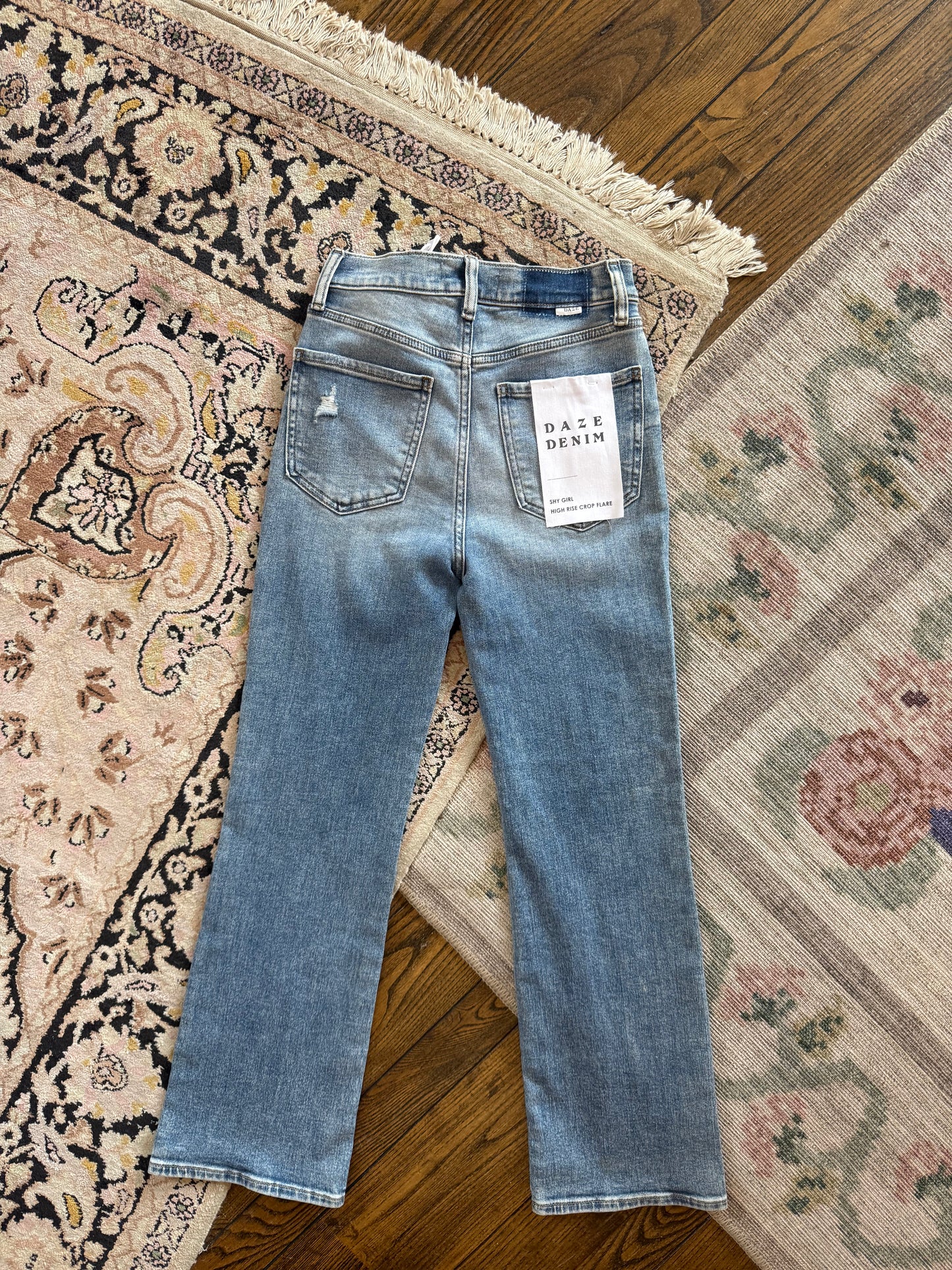 Daze Denim Shy Girl High Rise Crop Flare