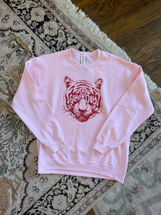 Game Day Vintage Sweatshirt: Pink