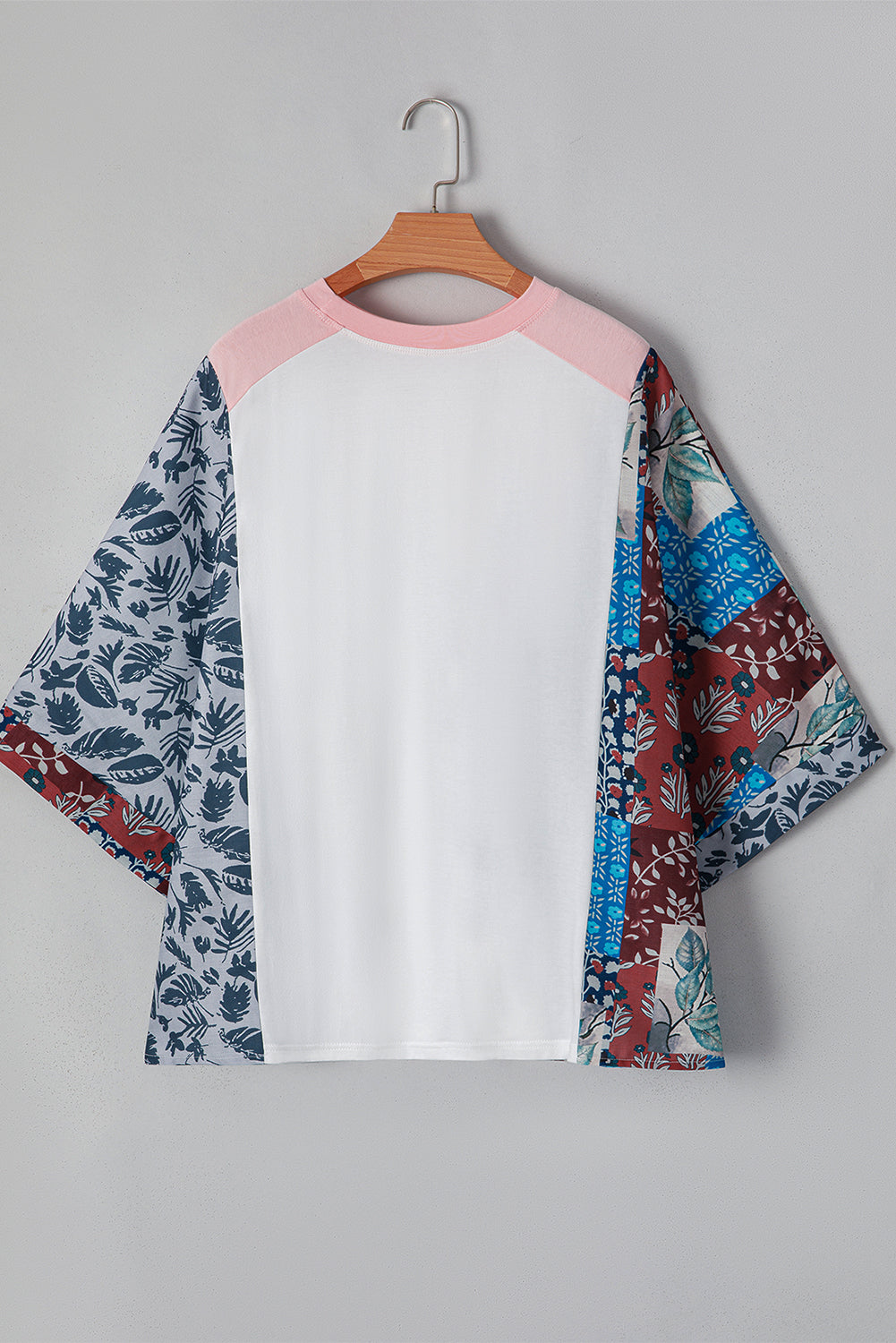 Patchwork Sleeve Peace Desert Graphic Top