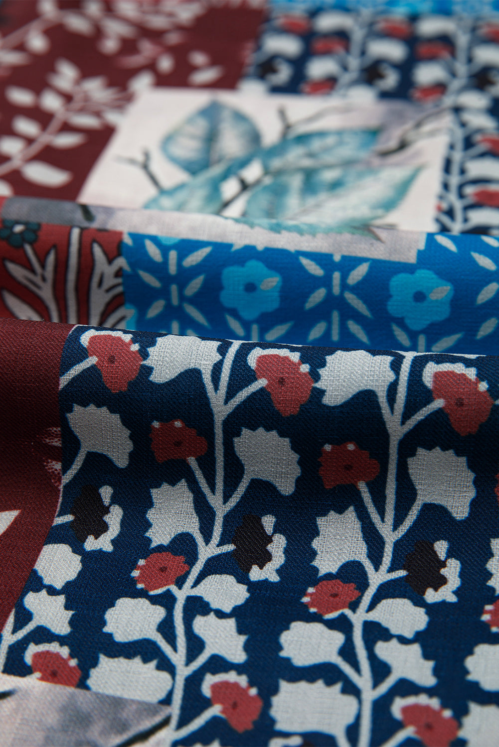 Patchwork Sleeve Peace Desert Graphic Top