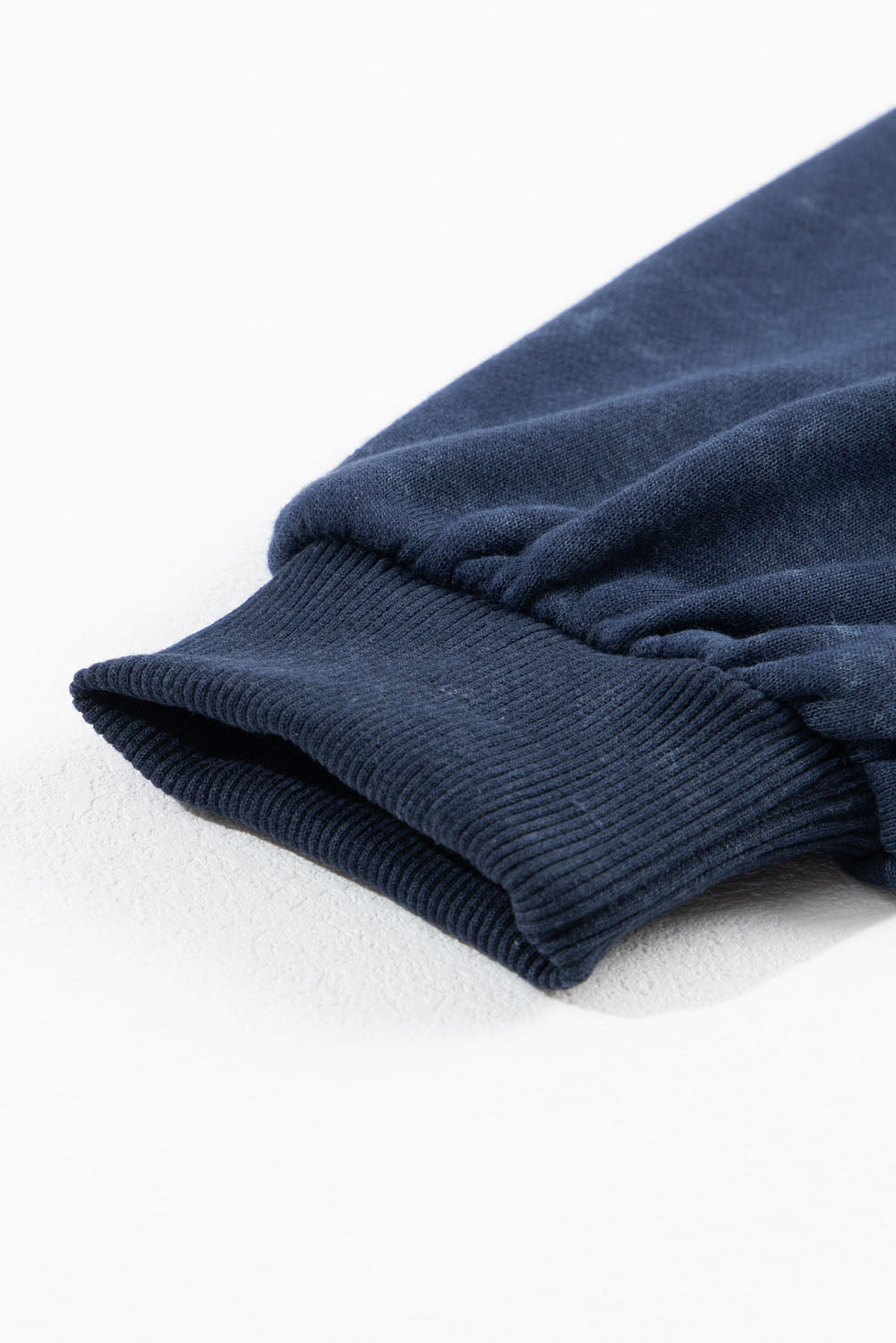 Washed Snap Button Pullover Sweatshirt