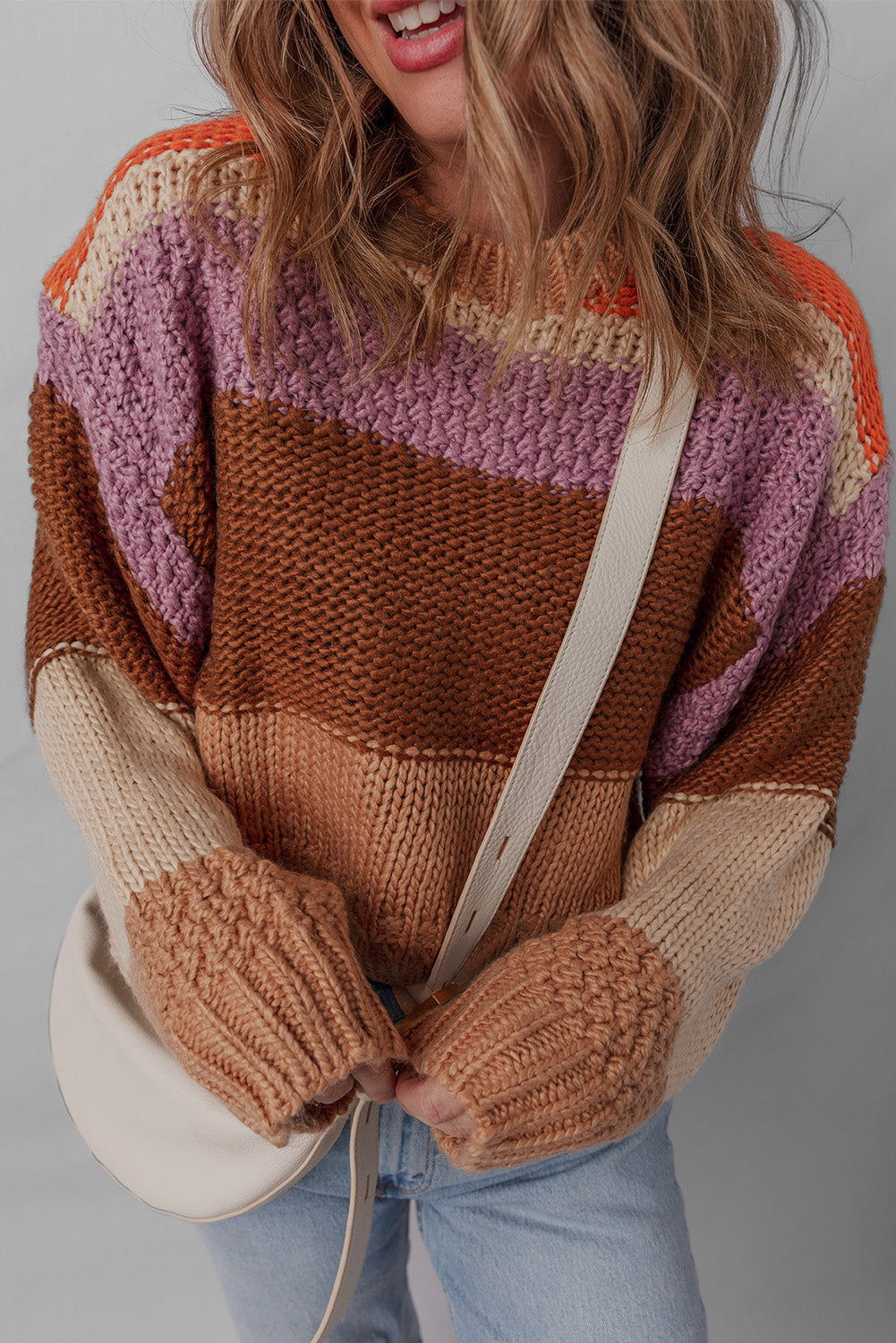 Haylie Knitted Colorblock Sweater