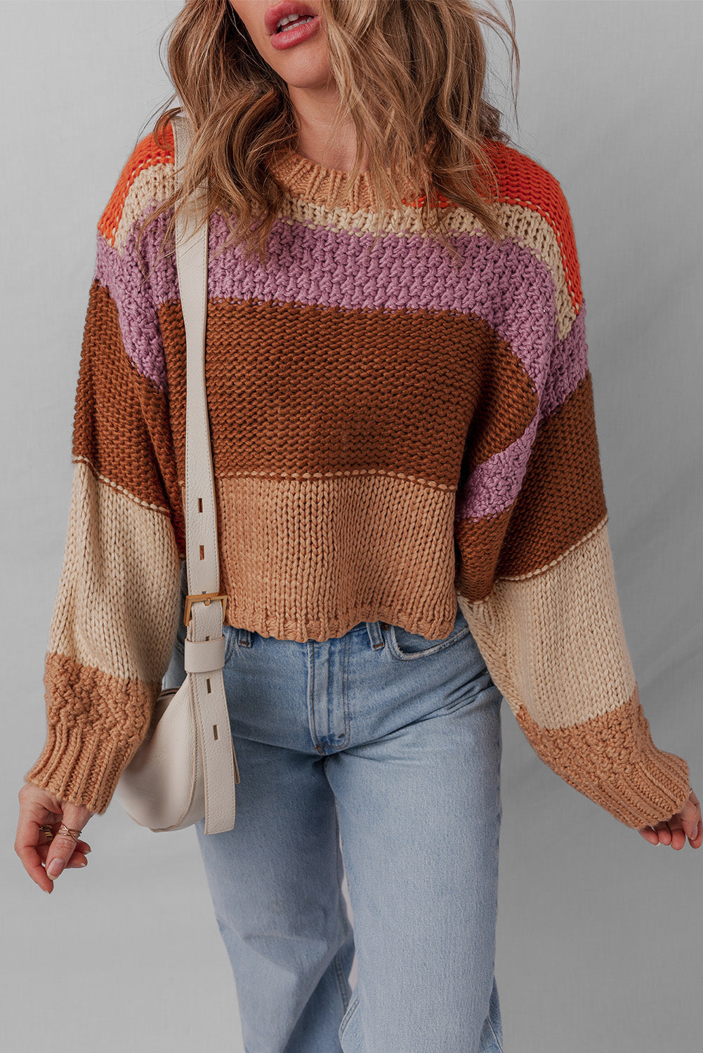 Haylie Knitted Colorblock Sweater