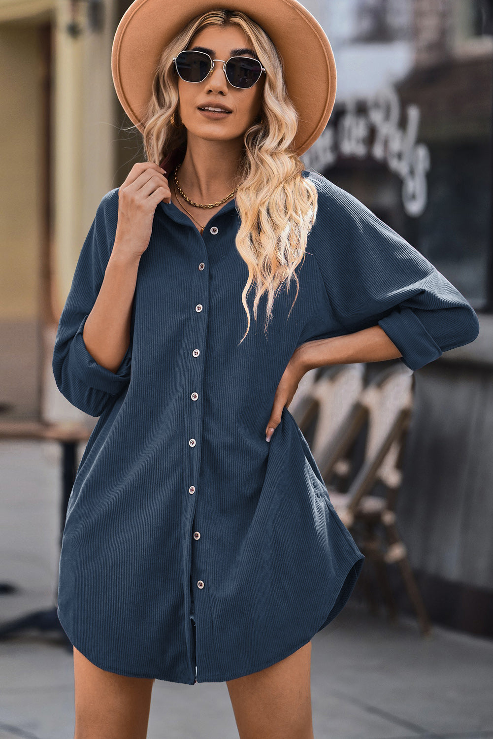 Millie Corduroy Shirt Dress