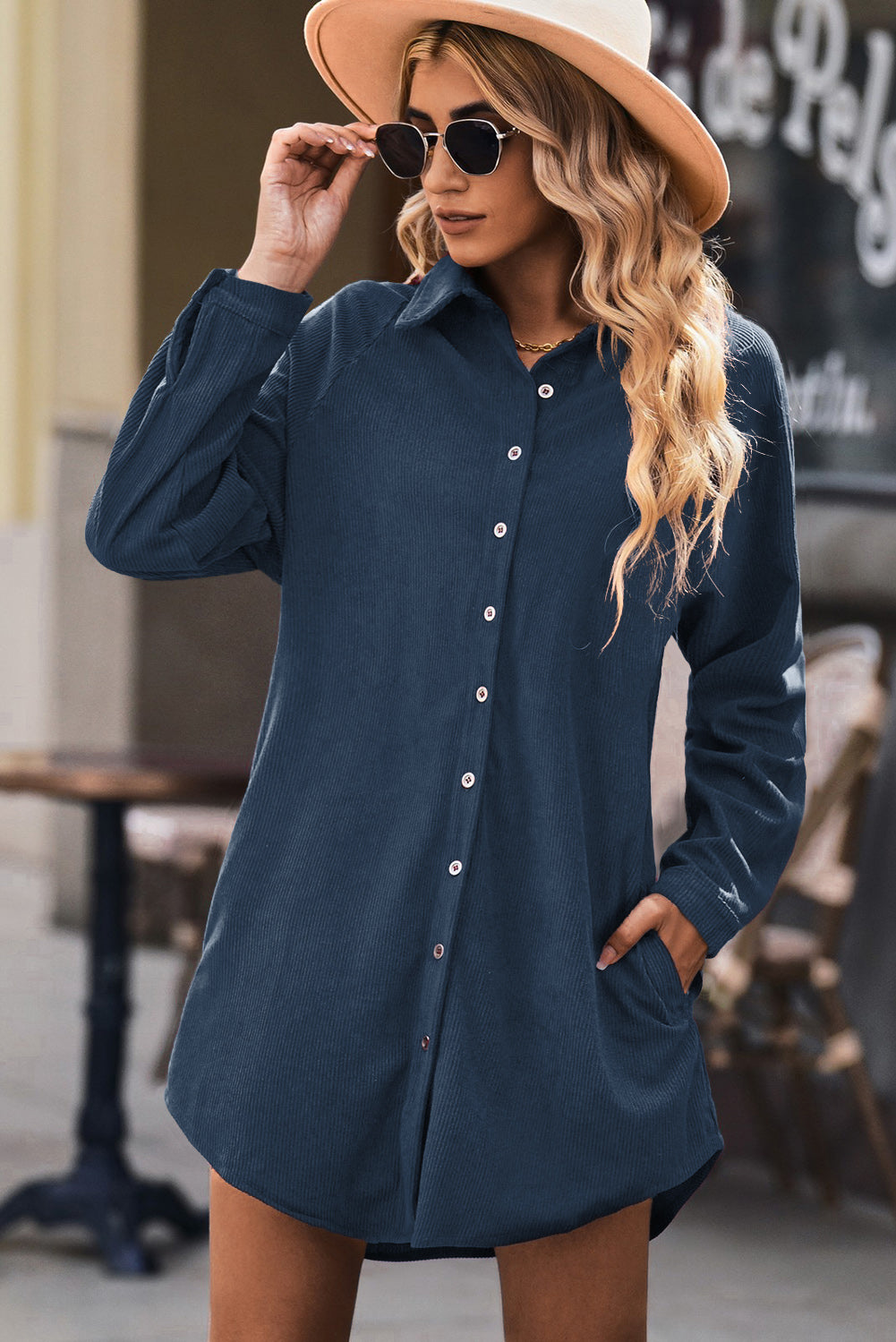 Millie Corduroy Shirt Dress