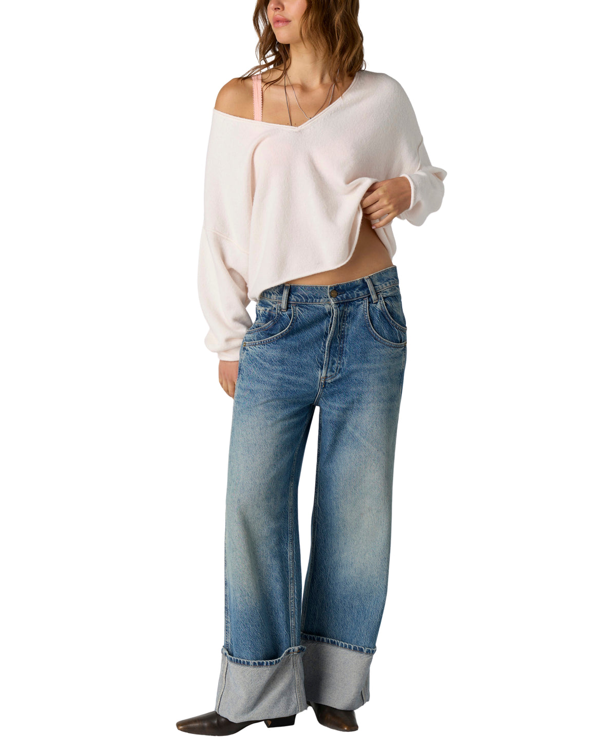 Free People See Me V-Neck Pullover