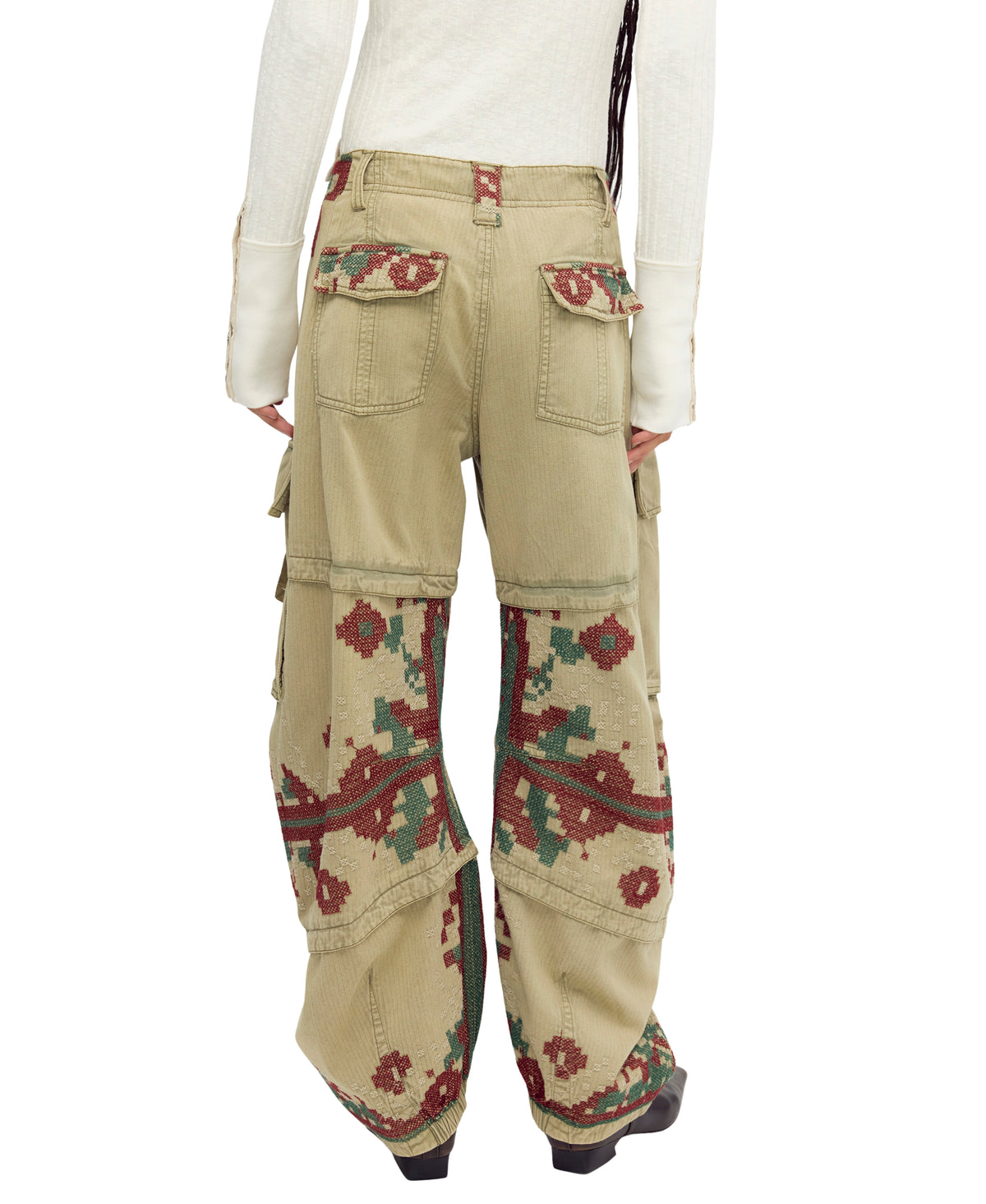 Free People Fun To Be Fair Isle Reef Cargo Pants