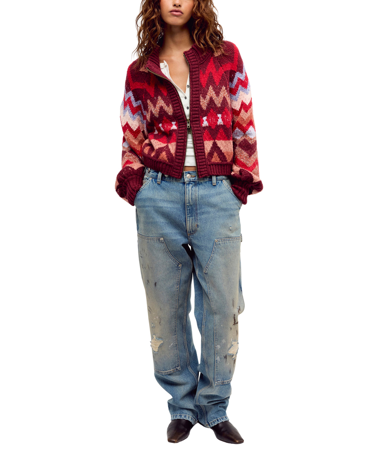 Free People Sundazed Jacquard Cardi