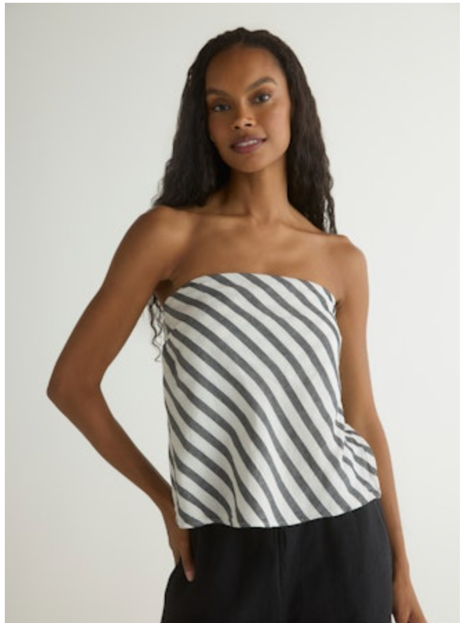 Bella Dahl Bias Strapless Top