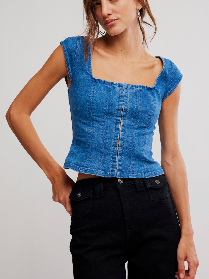 Marilyn Denim Corset