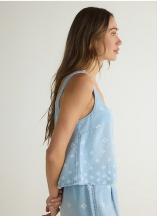 Bella Dahl Square Neck Button Back Tank
