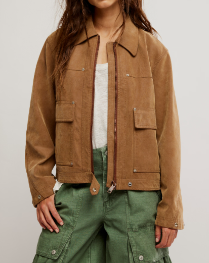Free People Blair Vegan Suede Jacket