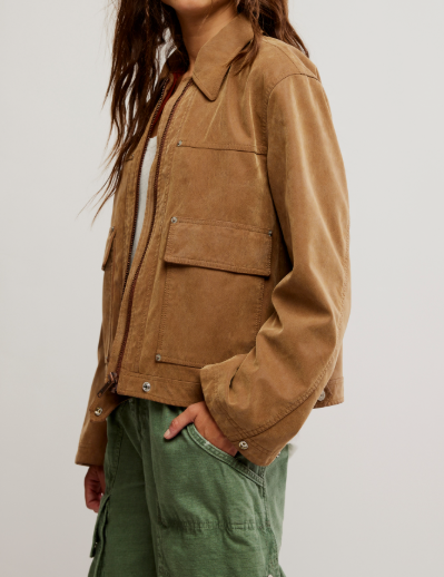 Free People Blair Vegan Suede Jacket