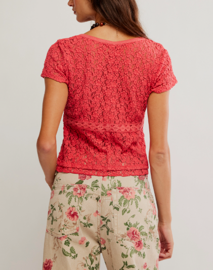 Free People Claro Short Sleeve Tee