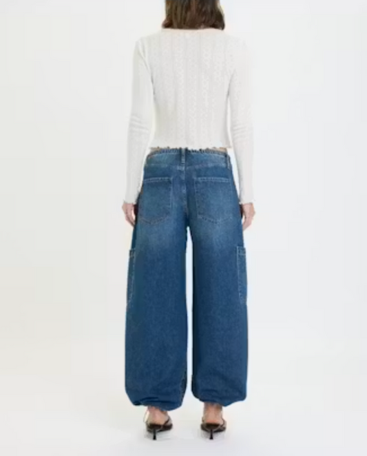 Daze Denim Mirage Mid Rise Cargo Harem Pant