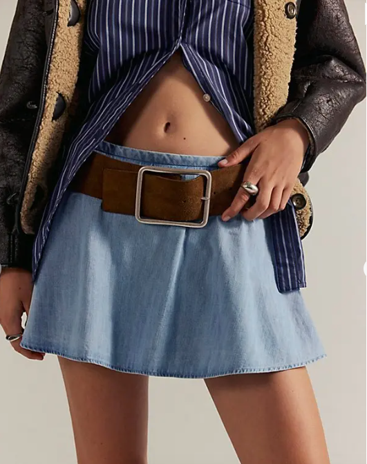 Free People Paradise Found Denim Skort