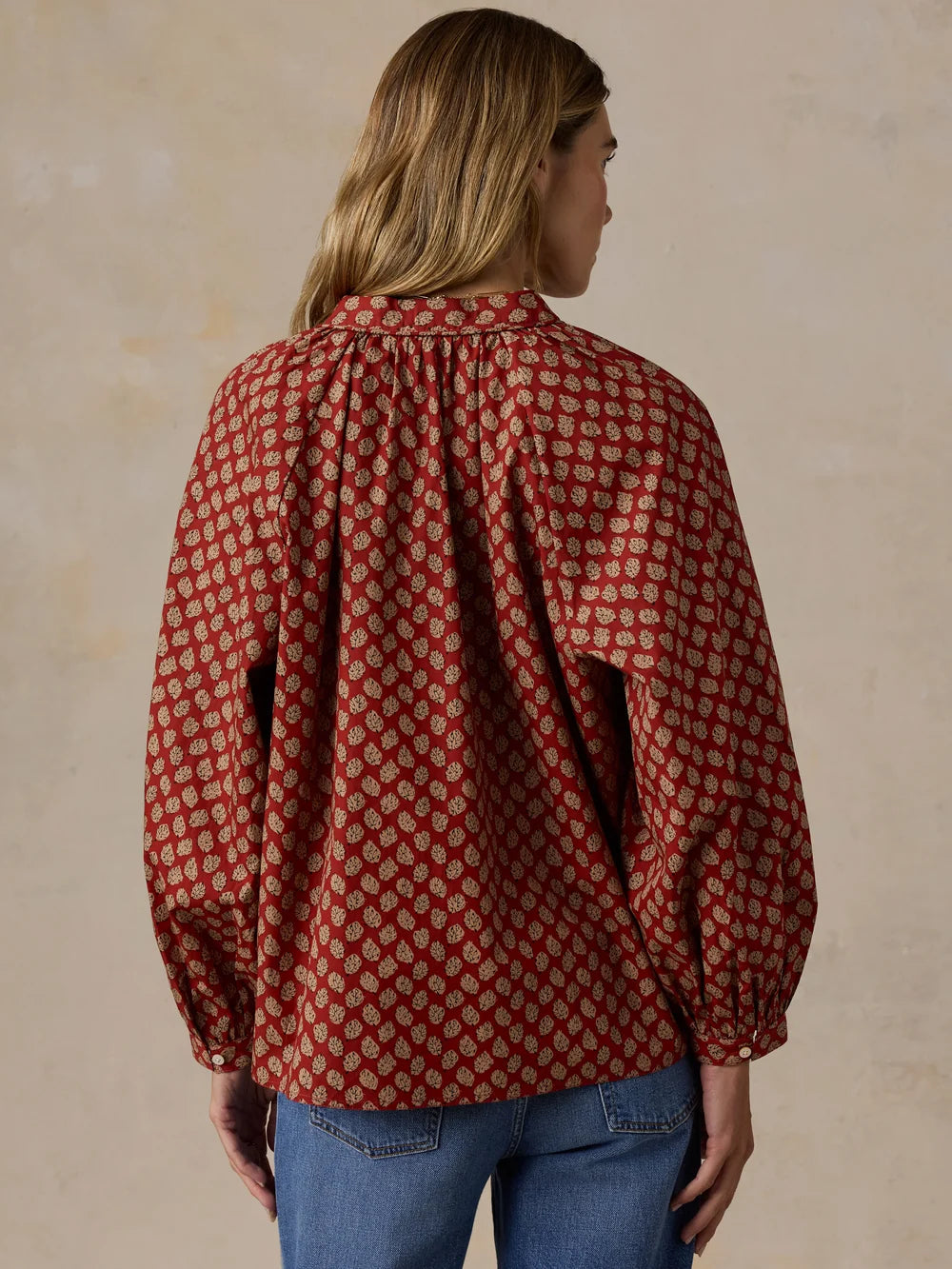 Faherty Coastal Poplin Eleanor Top