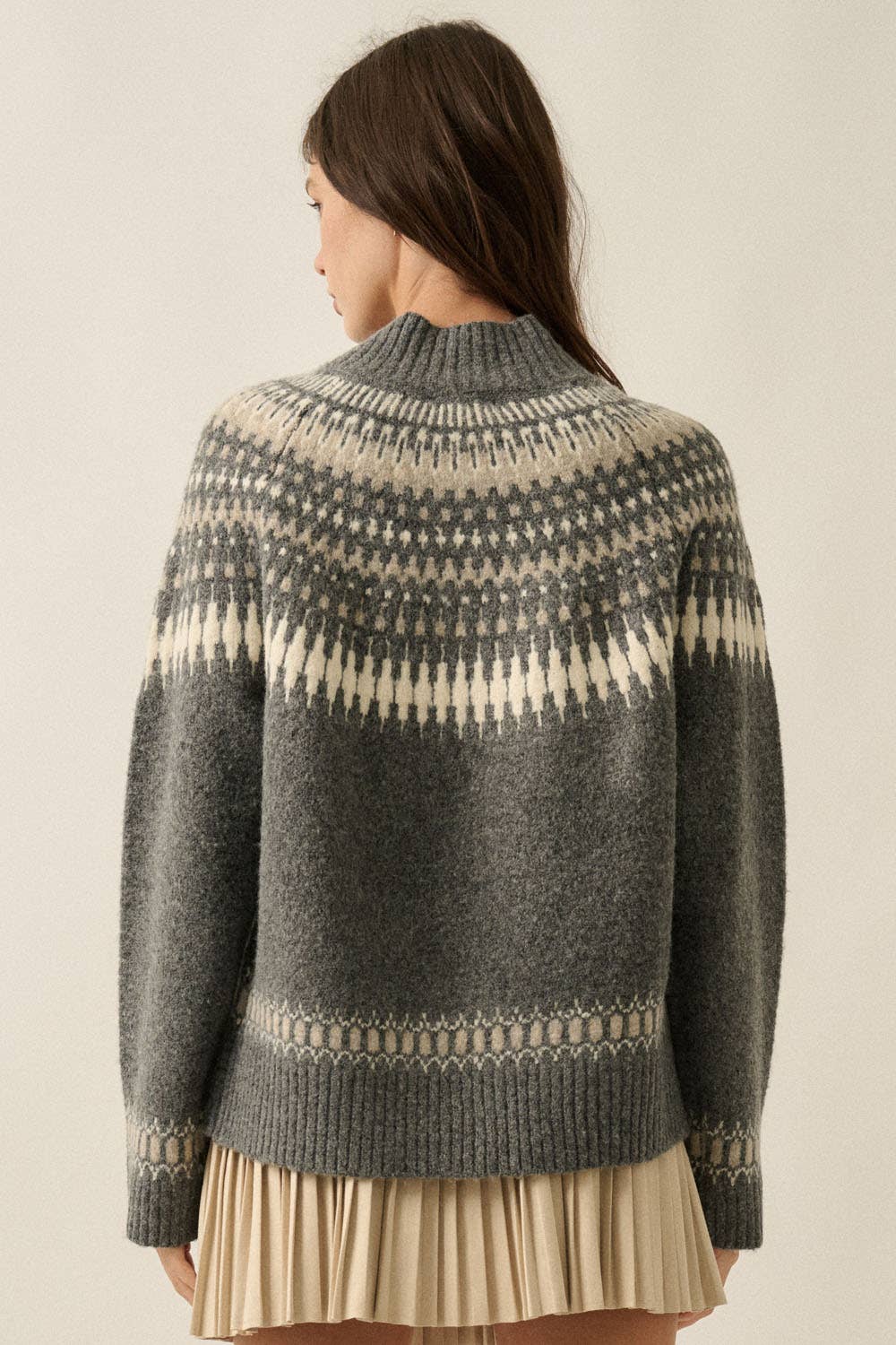 Fair Isle Knit Cardigan