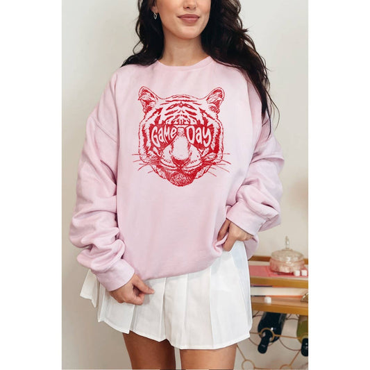 Game Day Vintage Sweatshirt: Pink