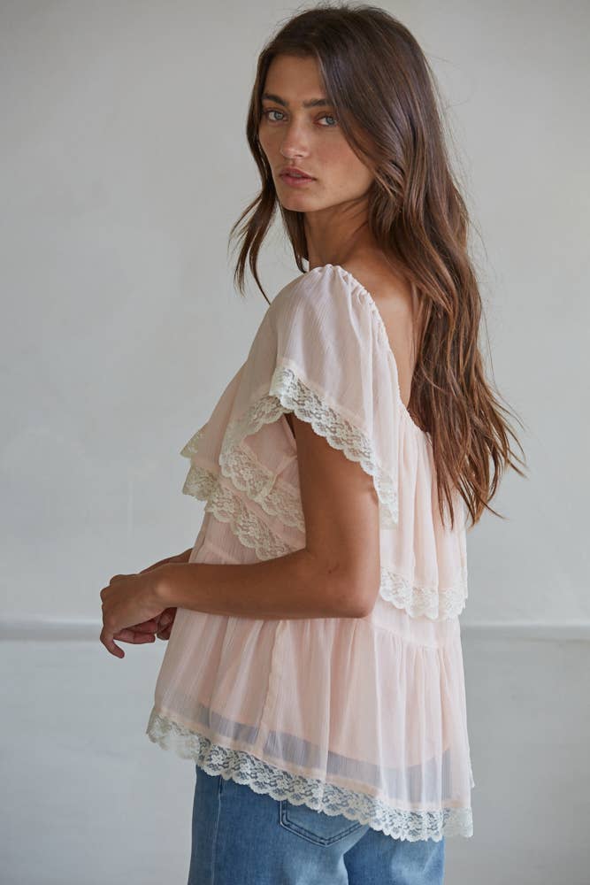 Bailey Chiffon Ruffle Top