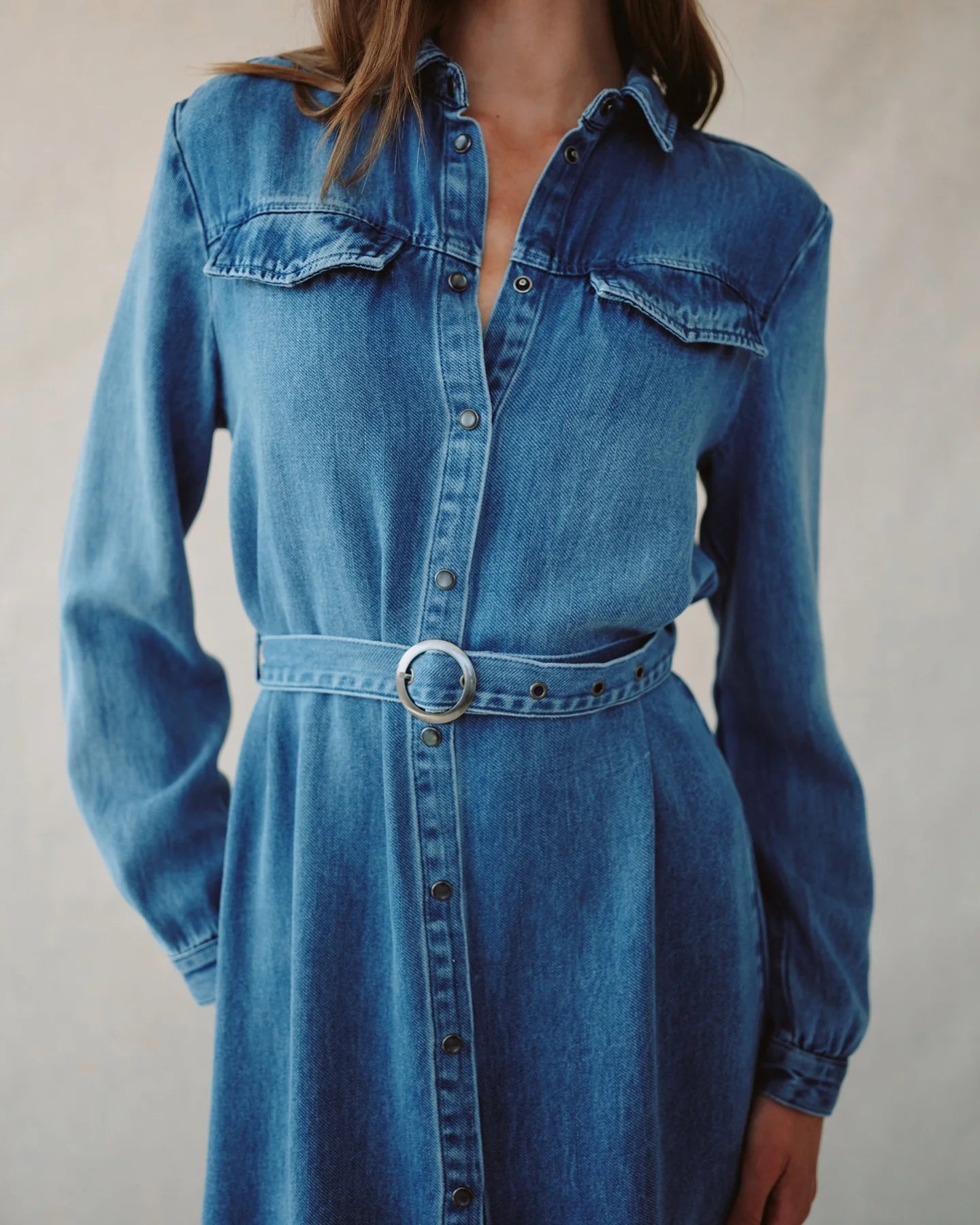 Bella Dahl Flap Pocket Belted Shirt Dress