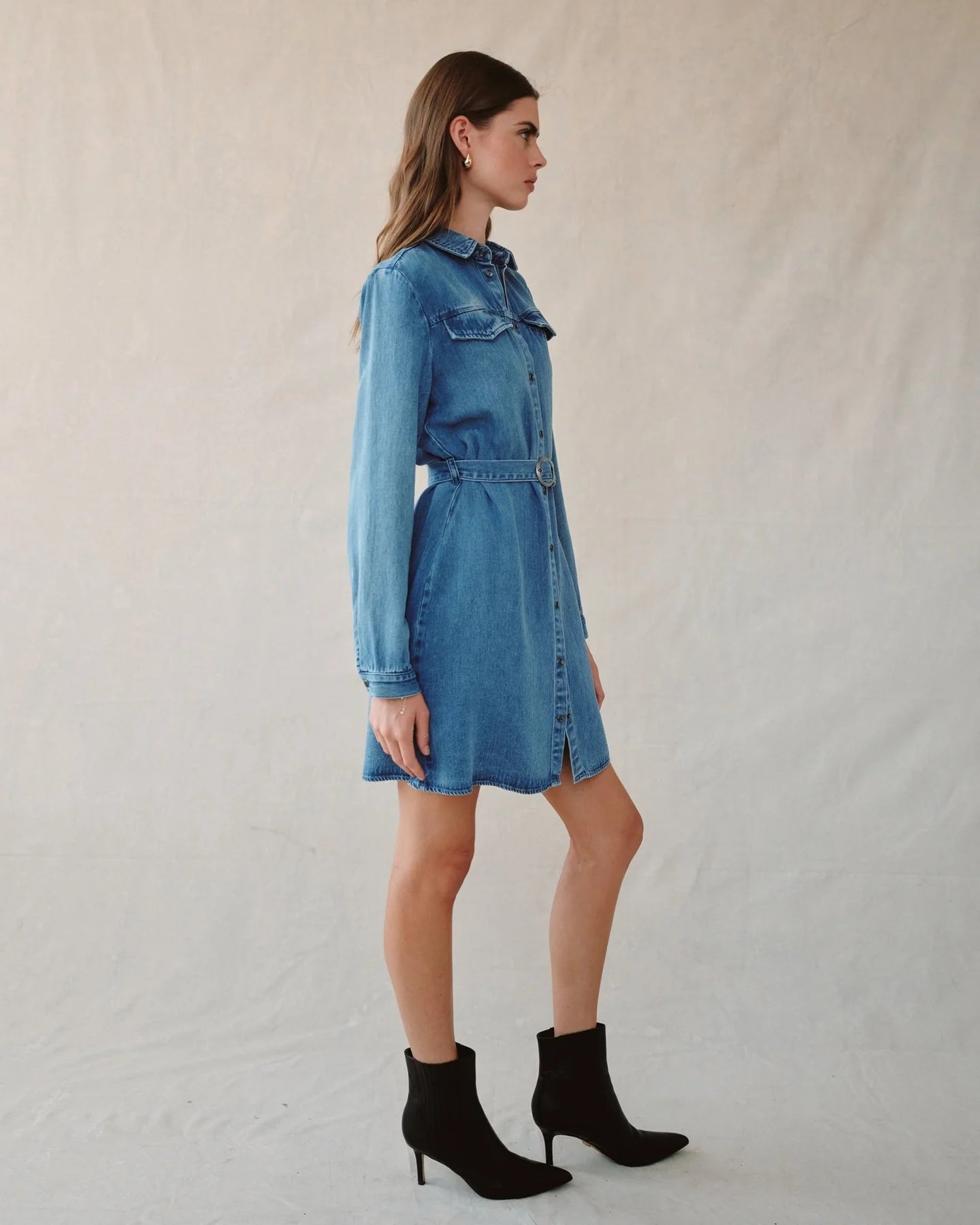 Bella Dahl Flap Pocket Belted Shirt Dress