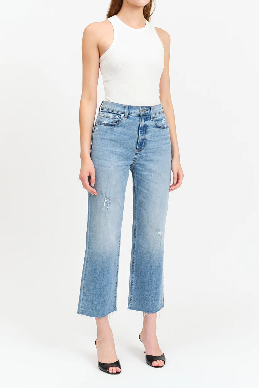 Daze Denim Sundaze Crop High Rise Straight Leg Crop
