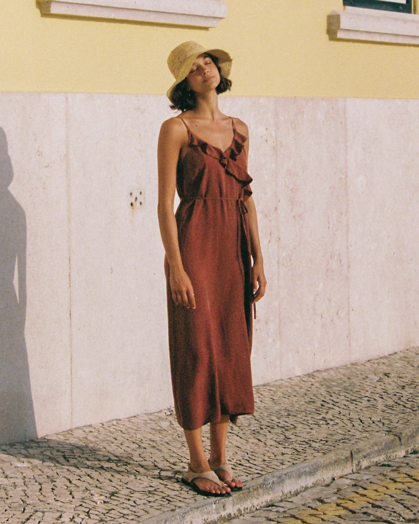 Bella Dahl Ruffle Cami Midi Dres