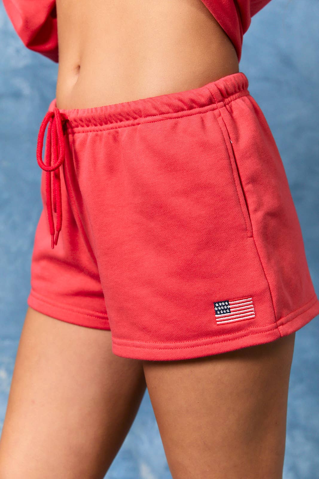 "USA" Embroidered Flag Shorts