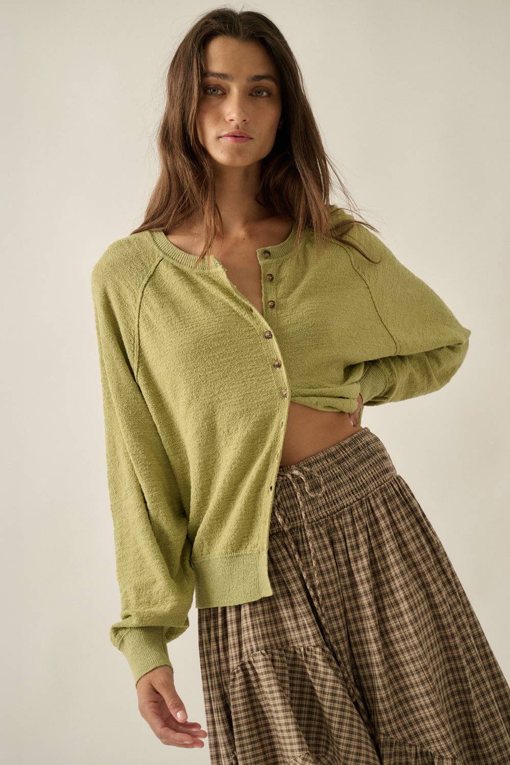 Sthef Solid Cardigan Sweater