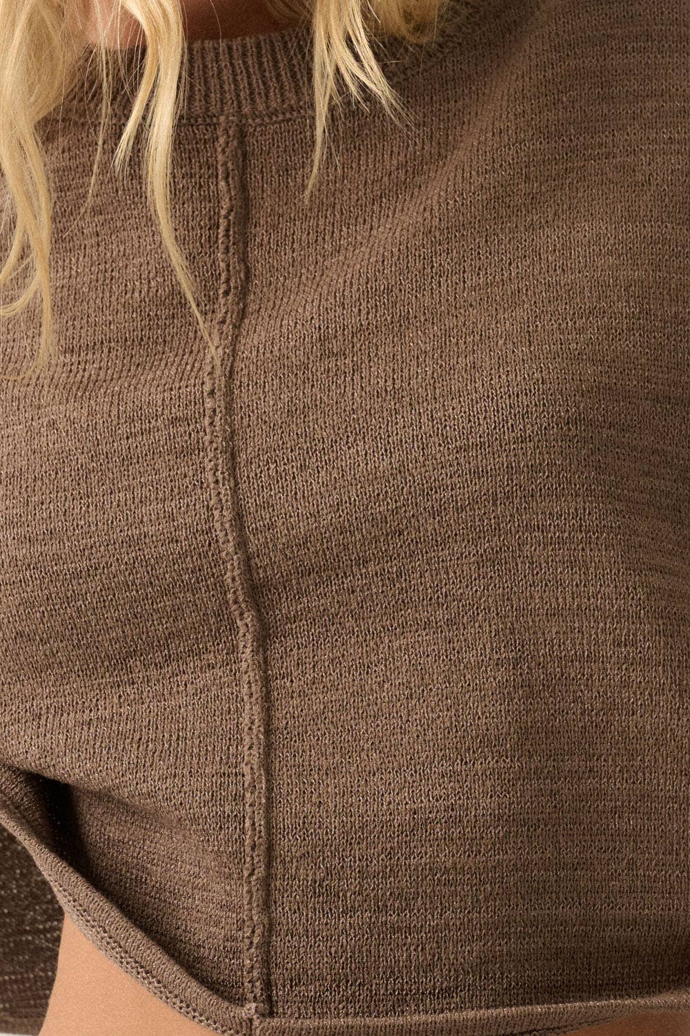 Dolman-Sleeve Cropped Sweater