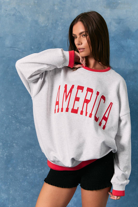 "AMERICA" Oversized Sweatshirt