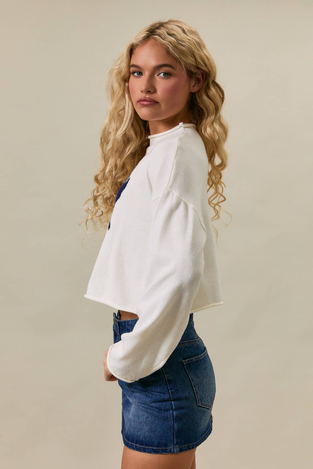 Mock Neck Eagle Sweater
