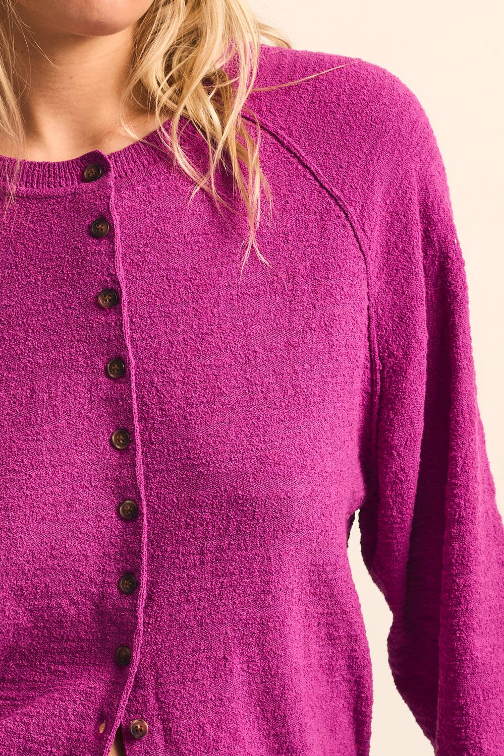 Sthef Solid Cardigan Sweater