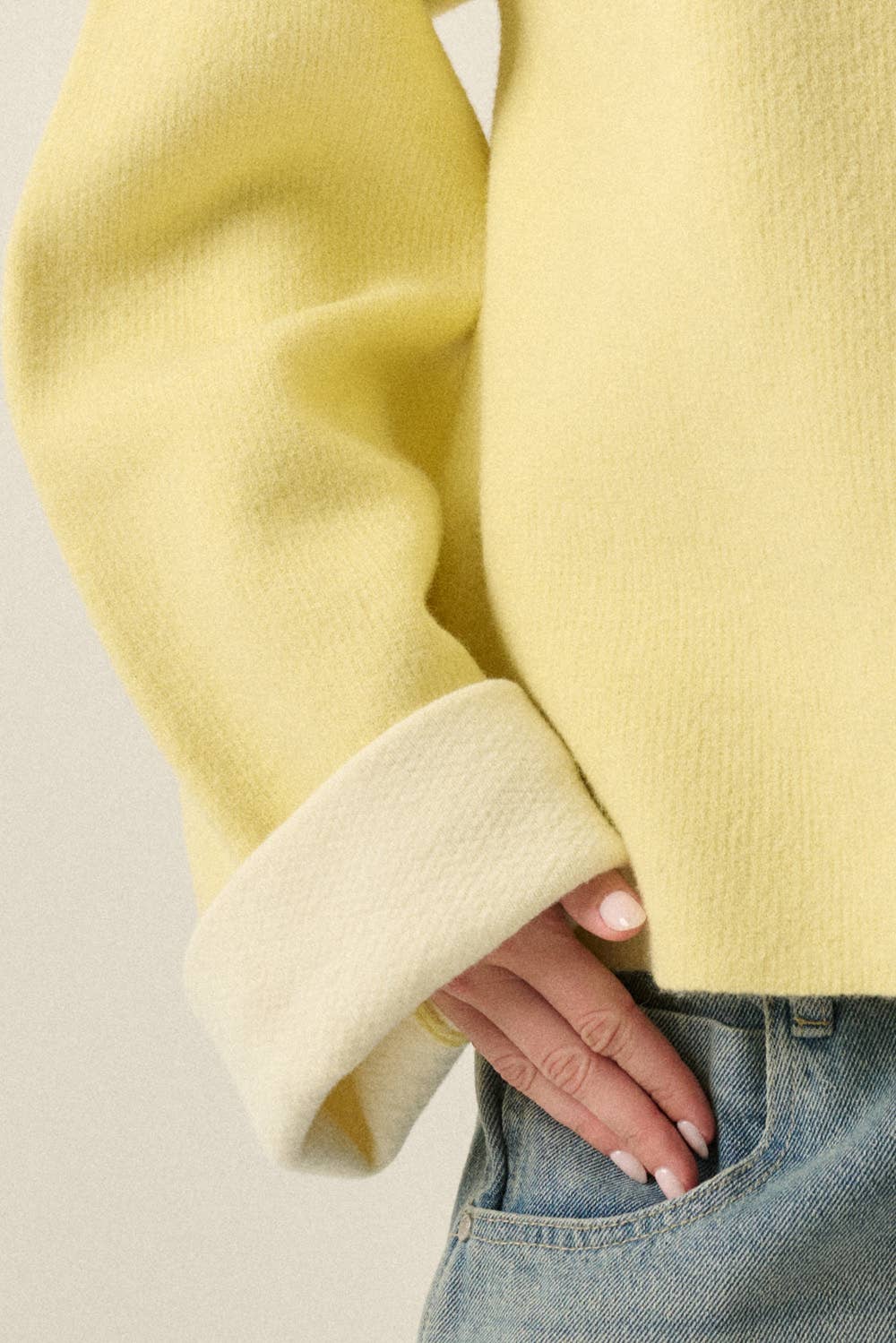 Kacey Knit Cuffed Sleeve Sweater