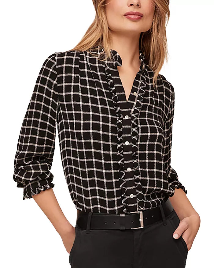 Bella Dahl Button Down Shirt with Ruffle Edges