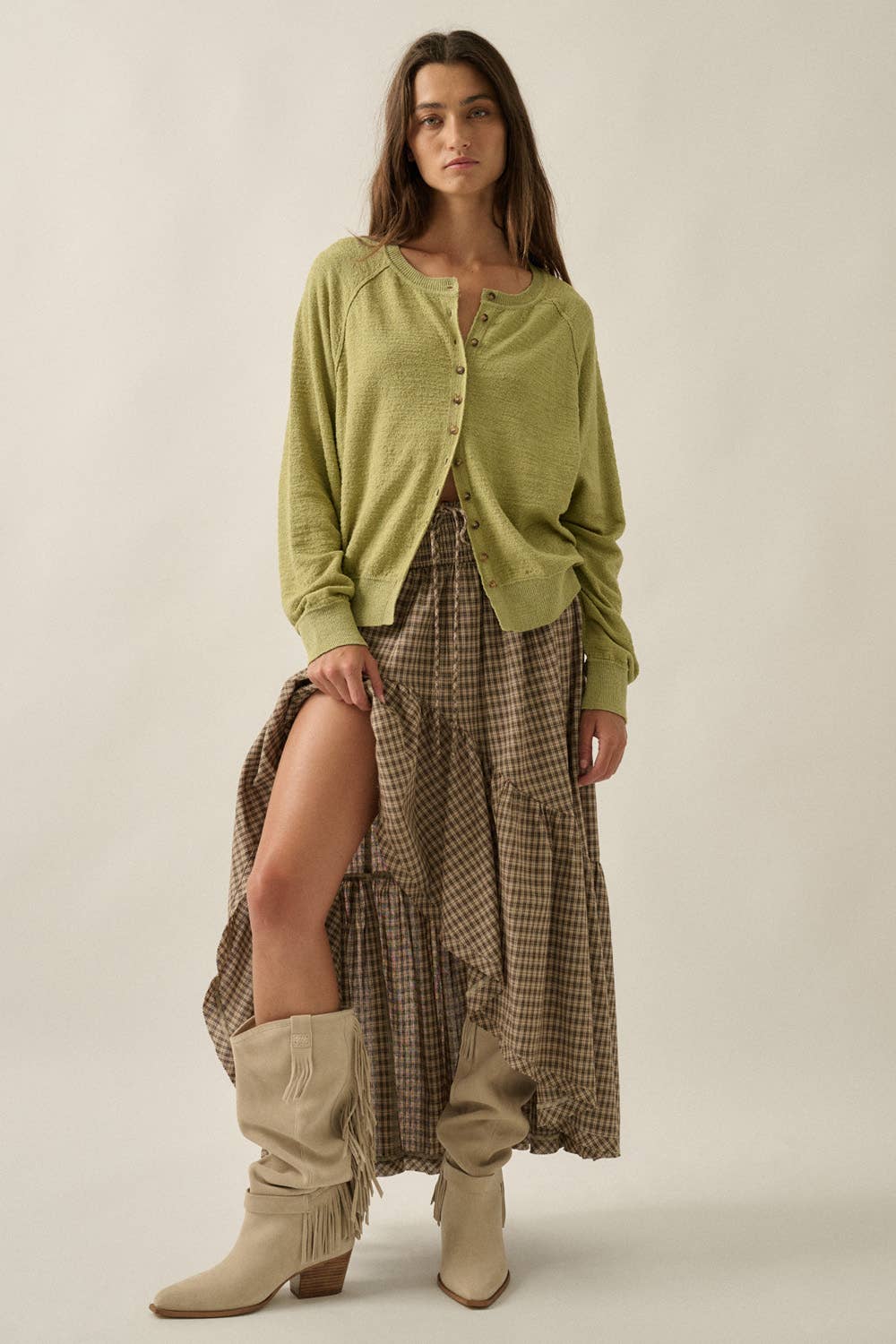 Sthef Solid Cardigan Sweater
