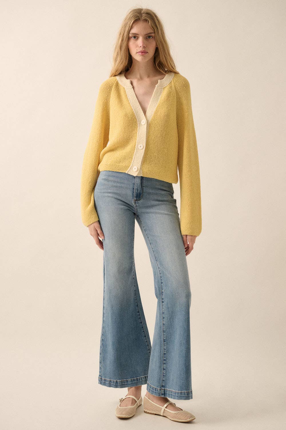 Betsy Ribbed Contrast Cardigan