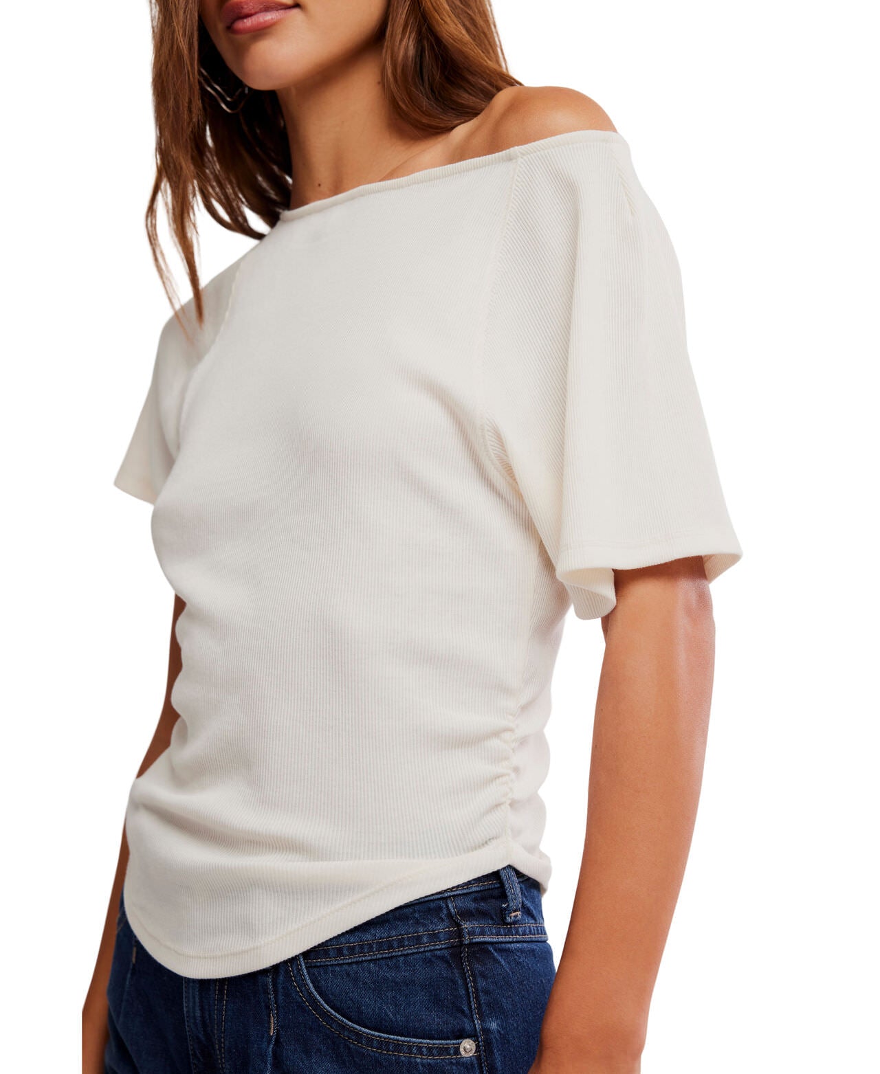 Free People Lucy Off The Shoulder Tee