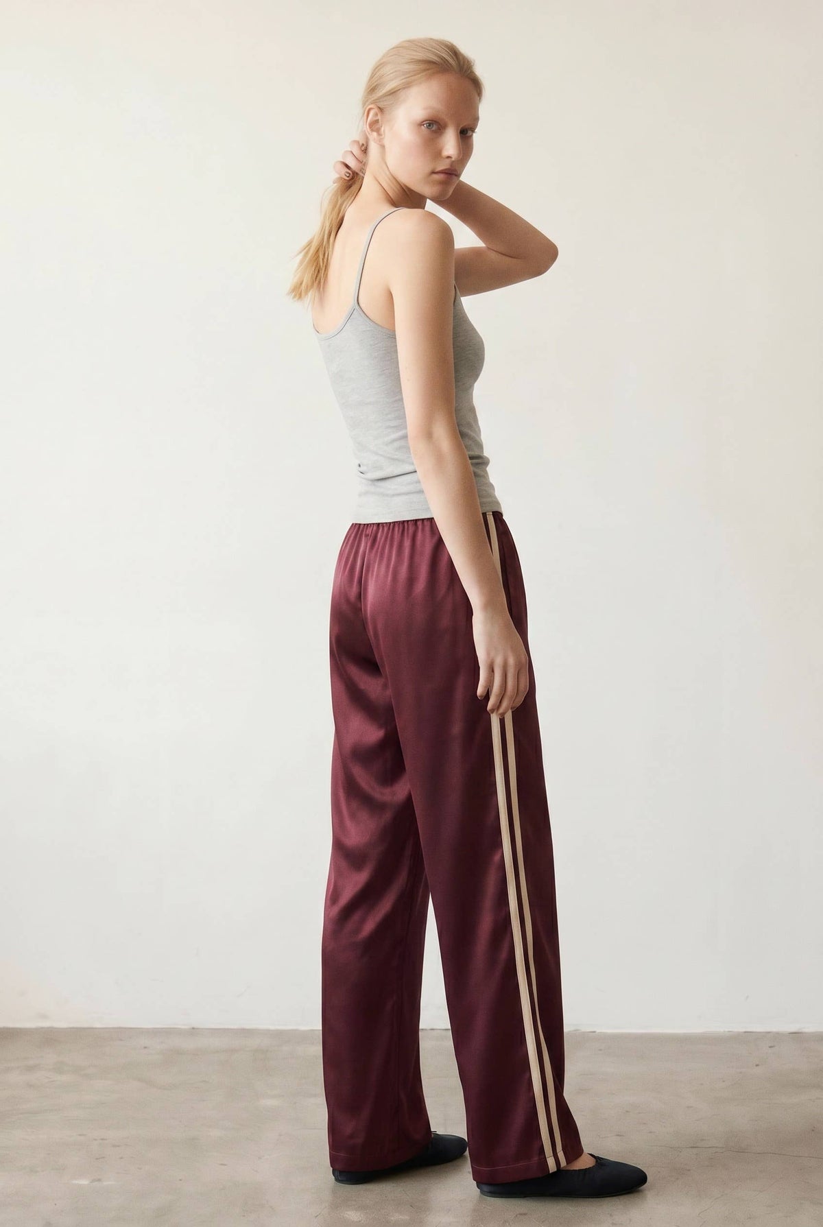 Luxe Side Stripe Satin Pants