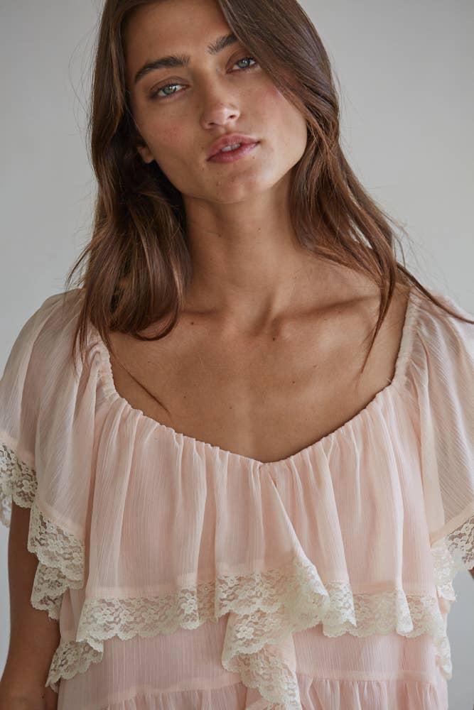 Bailey Chiffon Ruffle Top