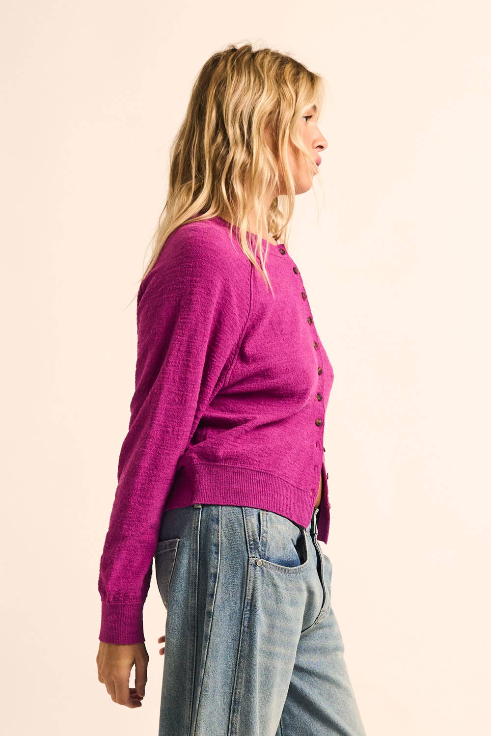 Sthef Solid Cardigan Sweater