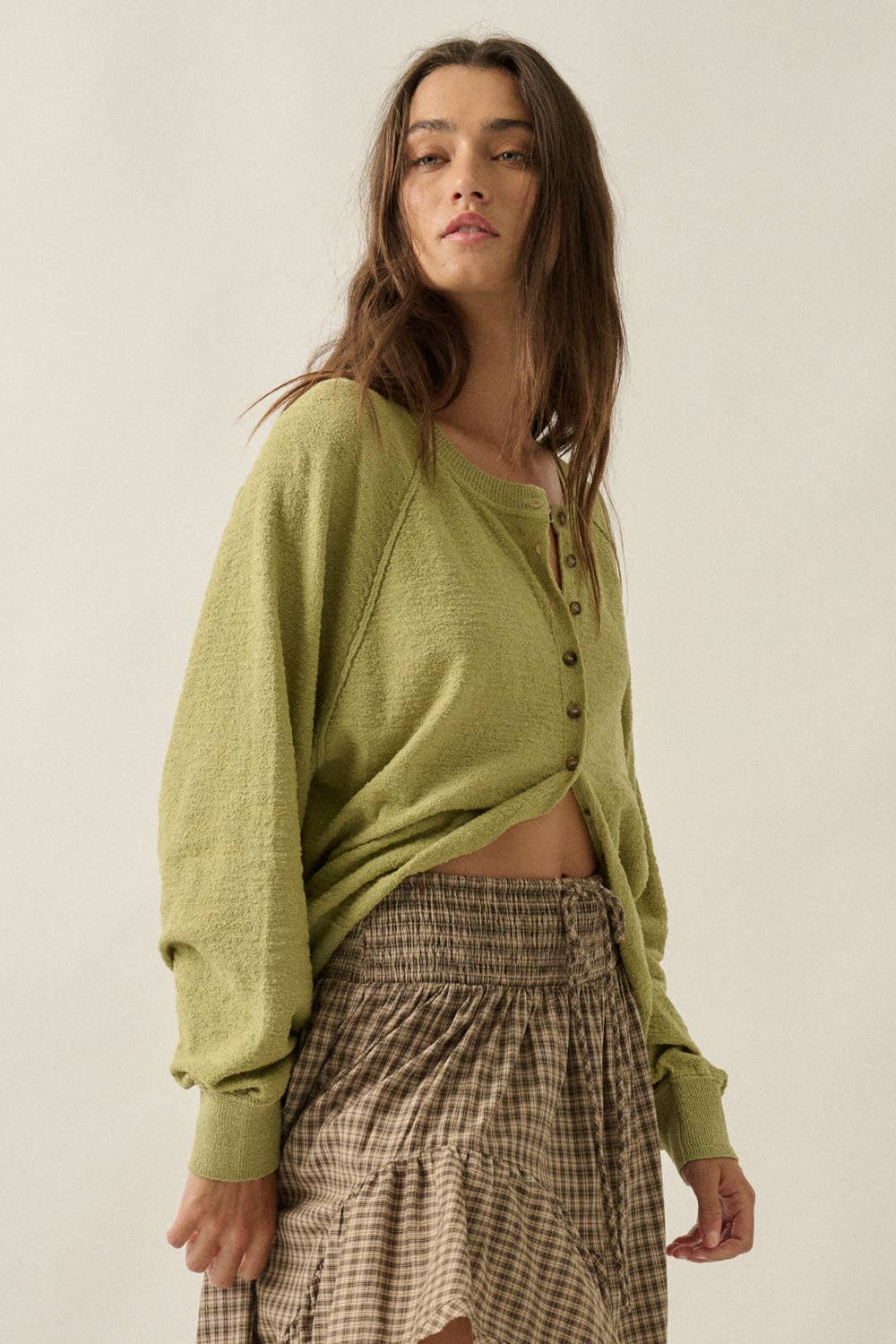 Sthef Solid Cardigan Sweater