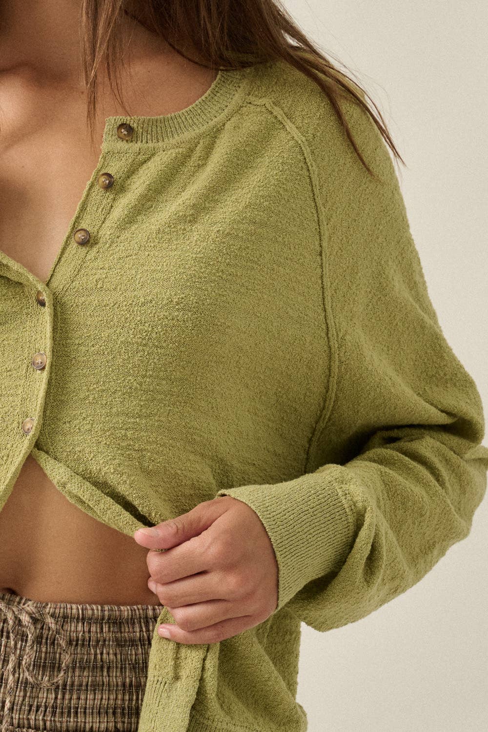 Sthef Solid Cardigan Sweater